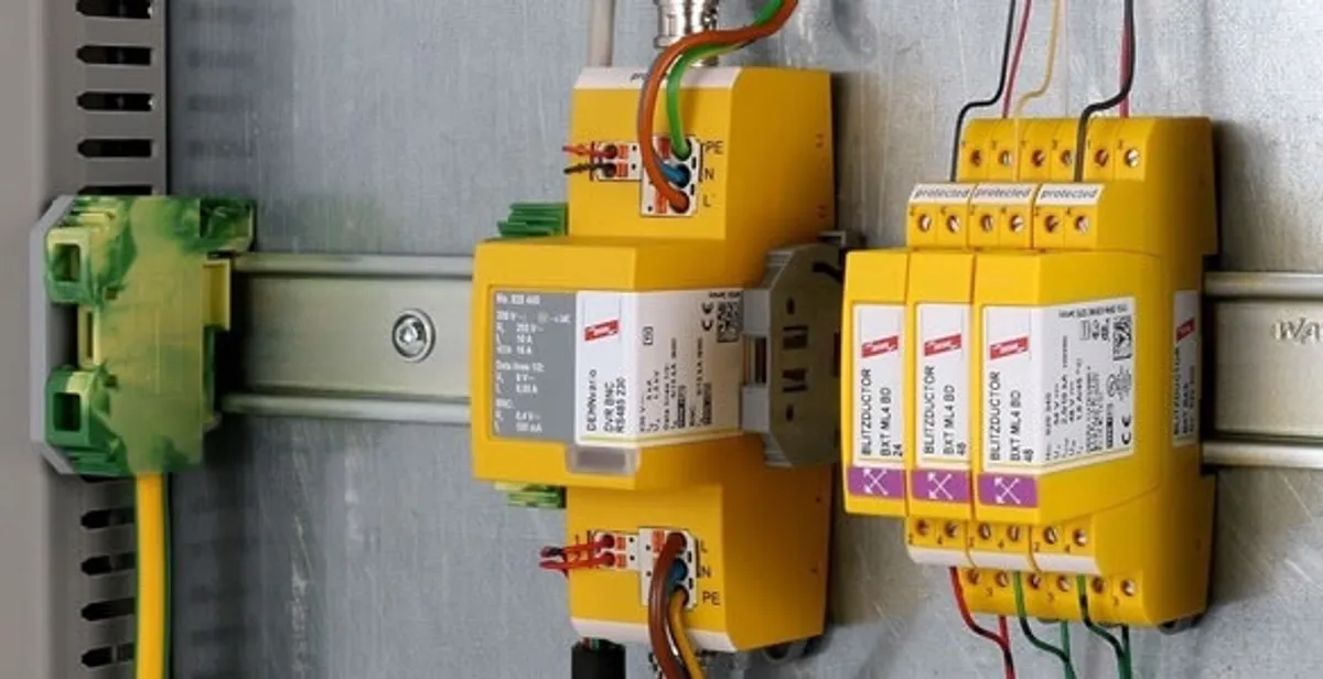 lightning surge protection system with surge suppressors installed by electrical service professionals in West Palm Beach, FL