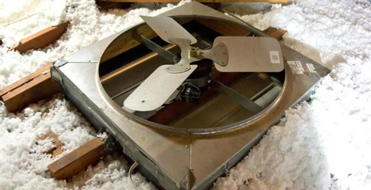 whole house fan installation services with attic-mounted ventilation unit in West Palm Beach, FL